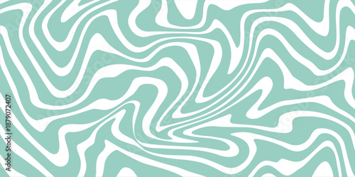 Groovy hippie 70s backgrounds. Waves, swirl, twirl pattern. Twisted and distorted vector texture in trendy retro psychedelic style. Y2k aesthetic.