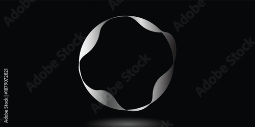 Neon Eclipse Glowing White Rings. Neon Circle Glow. Neon Light Rings. Vector Illustration