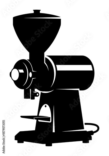 Coffee Grinder Icon - Minimalist Vector Silhouette