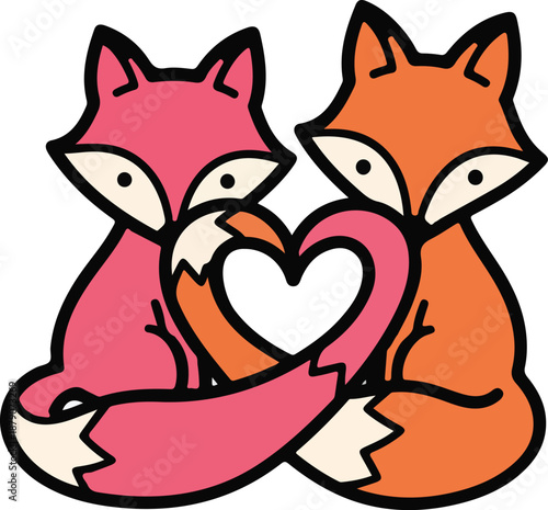 Minimalist Fox Vector Illustration: Modern Geometric Animal Character Design Isolated on White Background for Branding and Graphic Design Projects.