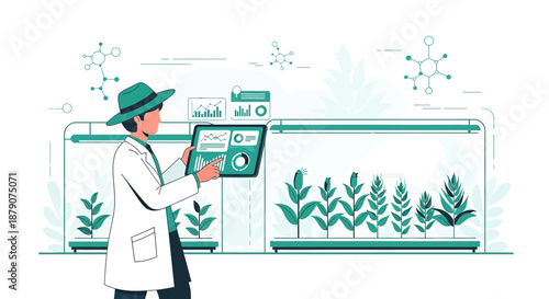 Digital farming innovative solutions monitoring crops with data analysis and technology