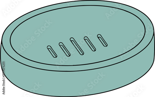 Oval Shaped Light Blue Soap Dish With Slits For Drainage On A White Background Isolated soap holder hygiene