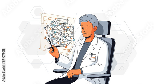 Scientist innovates with complex network diagrams, revealing the future of technology research and