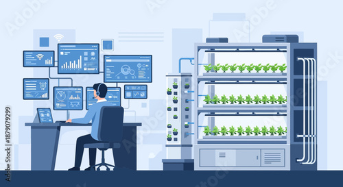 Smart agriculture monitoring system with advanced analytics for controlled environment farming