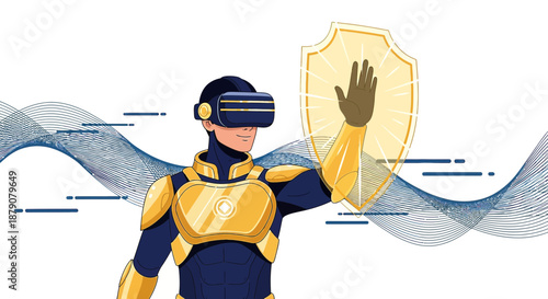 Virtual realm sentinel: Digital shield protection in immersive augmented universe interface