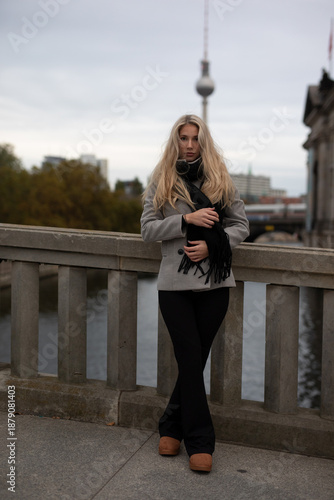 young woman in a city