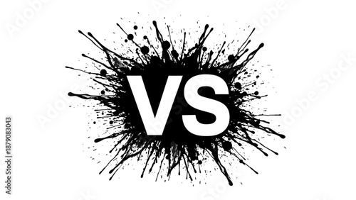 Versus logo design with splattered paint effect.