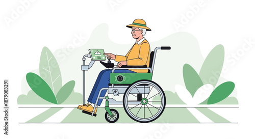Empowering senior mobility with high-tech wheelchair and tablet interface accessibility