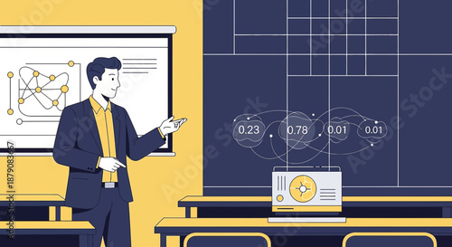 Explaining Data Analysis Concepts in a Classroom Setting with Visual Presentations