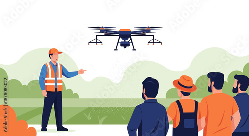 Agricultural innovation: Drone technology demonstration for sustainable crop management techniques