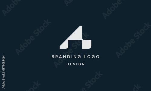 Flat A Logo Design Template vector. A logotype Modern logo idea sign. 