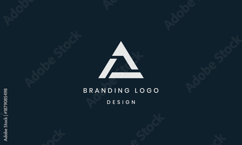 Flat A Logo Design Template vector. A logotype Modern logo idea sign. 