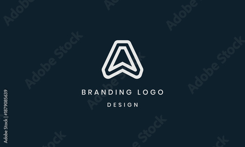 Flat A Logo Design Template vector. A logotype Modern logo idea sign. 