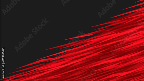 Dynamic red motion streaks sweeping across a dark canvas, creating an abstract, intense visual effect from a close-up viewpoint