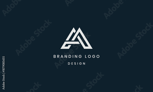 Flat A Logo Design Template vector. A logotype Modern logo idea sign. 