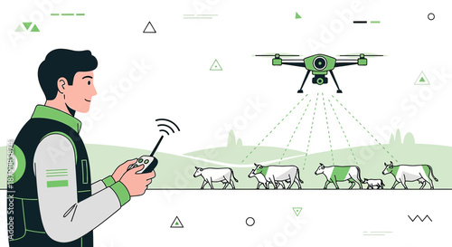 Drone-assisted livestock management for modern farming practices and streamlined herding solutions