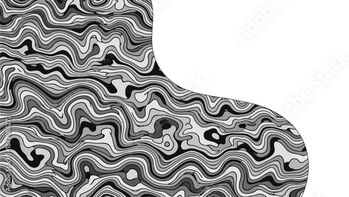 Abstract topographic pattern illustration showcasing wavy lines and curves in a digital artwork featuring victor