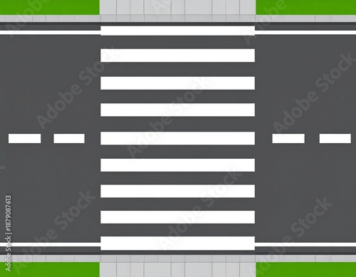 Wallpaper Mural Crosswalk top view on asphalt vector illustration. Safety driving and movement
 Torontodigital.ca