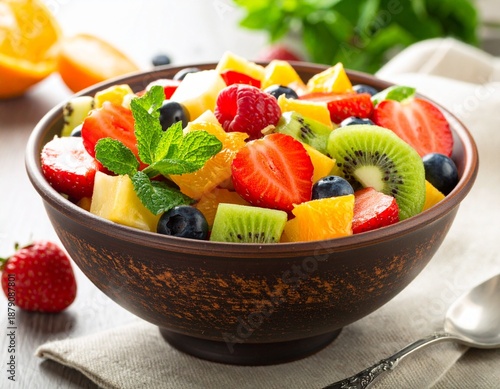 Wallpaper Mural Fresh fruit salad in the bowl Torontodigital.ca