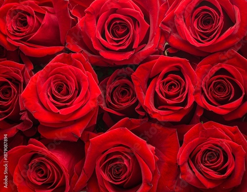 Wallpaper Mural Red roses background Torontodigital.ca