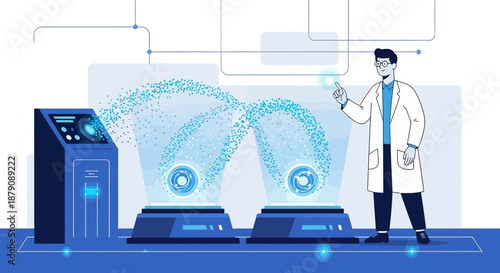 Innovations in laboratory science with visualization of data transfer and augmented reality