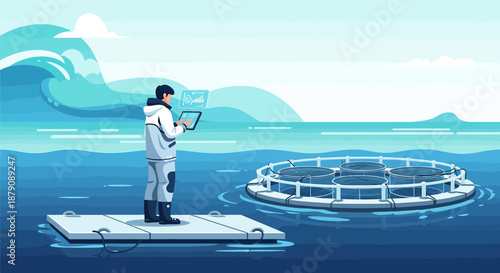 Innovative aquaculture management using modern technology for sustainable seafood production