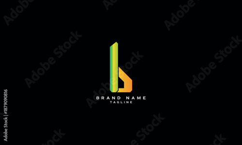 IB BI I AND B Abstract initial monogram letter alphabet logo design