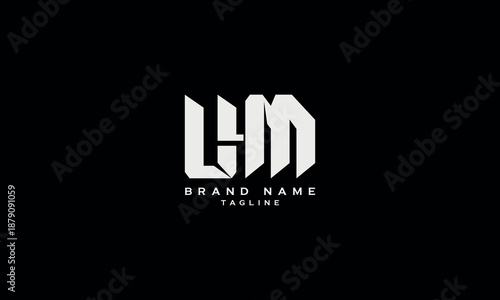 UHM HMU MHU Abstract initial monogram letter alphabet logo design