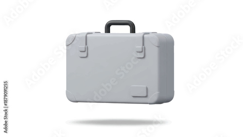 Compact gray hard case for travel and storage with secure latches and handle.
