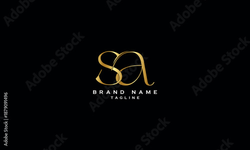 SA AS S AND A Abstract initial monogram letter alphabet logo design