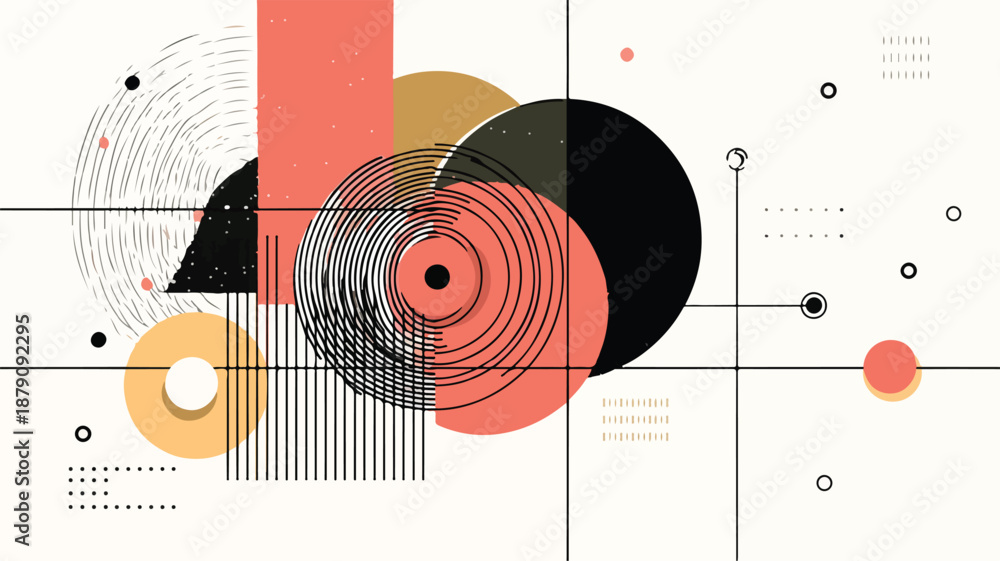 Obraz premium Modern Abstract Vector Design Concept on White Background