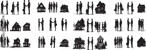 Real estate transaction silhouettes