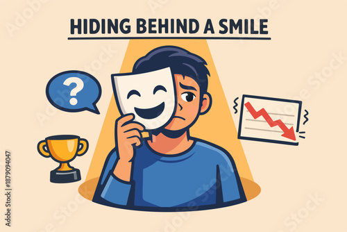 Hiding behind a smile with imposter doubt and performance anxiety