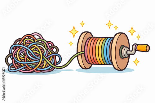 Untangle thoughts: turning mess into order with a winding tool