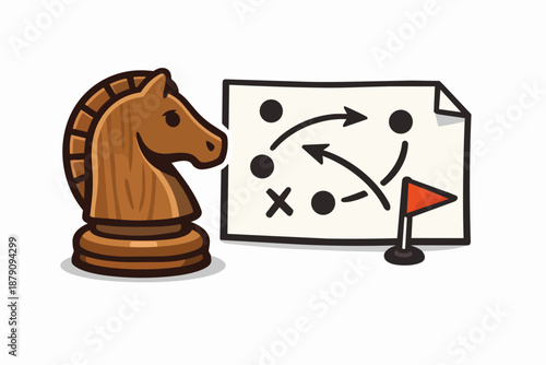 Tactical roadmap: chess knight and playbook for winning strategy