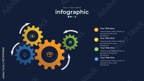 Data Visualization: An abstract infographic graphic, showcasing data in a visually appealing and organized manner, perfect for presentations.