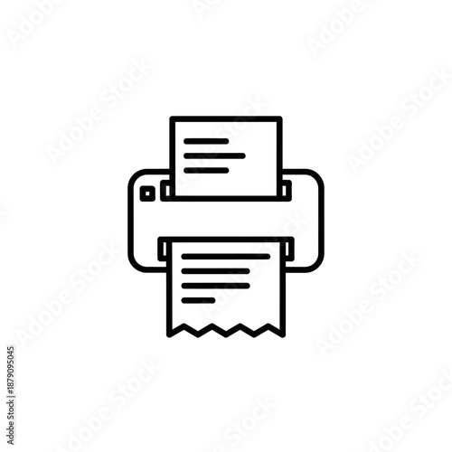 Wireless Printer Printing Document with Paper Output for Office or Home Use