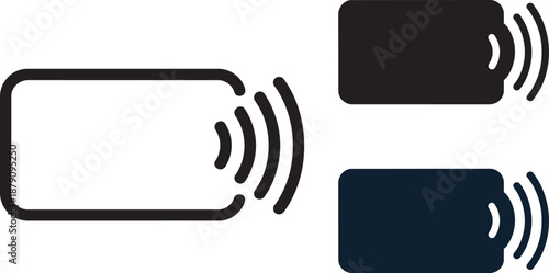 Contactless payment card icon near field communication nfc wireless transaction technology