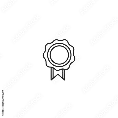 Award Ribbon Medal with Ribbon and Seal for Achievement or Excellence