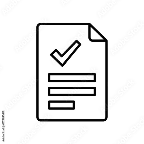 Clean Digital Document with Checkmark Icon for Professional Reports