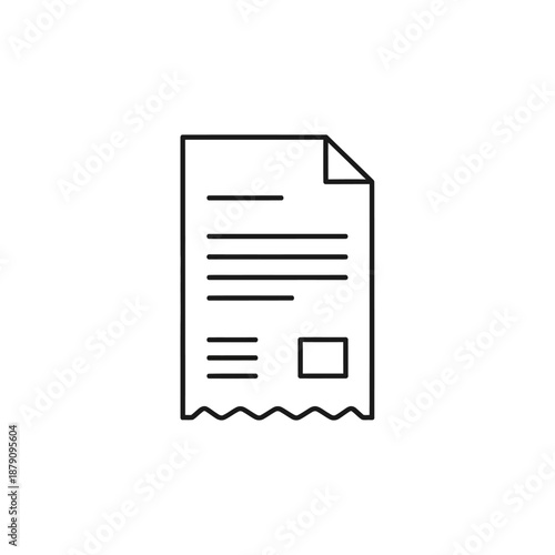 Close-up of a Document with Text and a Checkmark on White Background