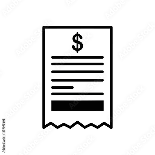 Close-up of a Financial Document or Receipt with Money Symbols and Text