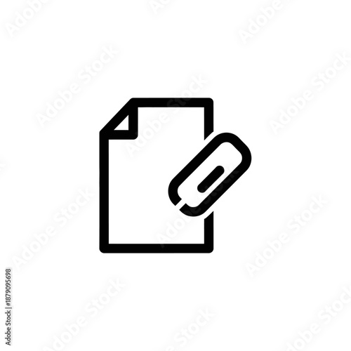 Close-Up of Office Document with Paperclip Symbolizing Filing and Organizing