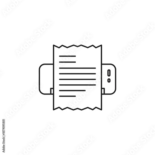 Close-up of a Smartphone with a Receipt for Digital Transaction or Shopping Receipt