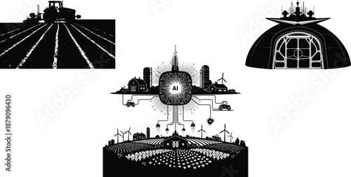 Vintage architectural details of domes and ceilings