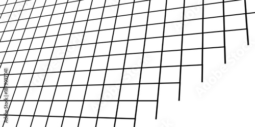 Steel wire chain link fence seamless pattern. Metal lattice with rhombus, diamond shape silhouette. vector