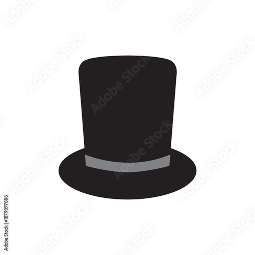 Black Hat Vector Icon Isolated on white background. Magician hat Vector Images.