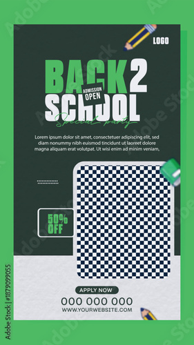 Back to school advertisement with a young man holding books.
Back to school sale advertisement with yellow backpack and discount offer.