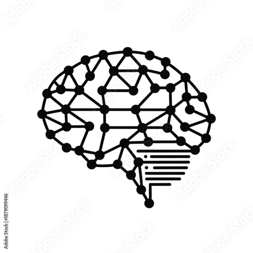 Human Brain Neural Network Illustration Design.