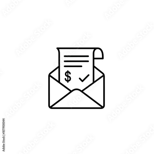 Business Financial Report with Envelope and Document Elements for Corporate Communication